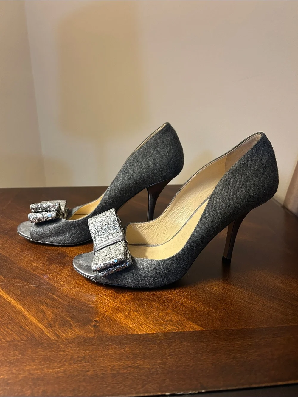kate spade Glitter Bow Heels